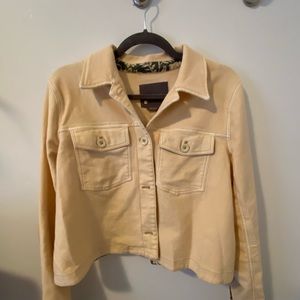 Peach denim anthropologie jacket